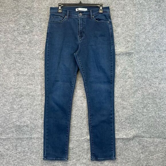 LEVI'S Jeans Women's Size 12 Blue Denim Stretch Perfectly Slimming 512 Straight - Picture 1 of 15